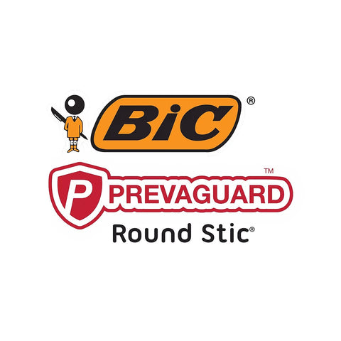 BIC PrevaGuard Round Stic Ballpoint Pen With Built-in Protection To Suppress Bacteria Growth, Medium Point (1.0 mm), Black, 60-Count