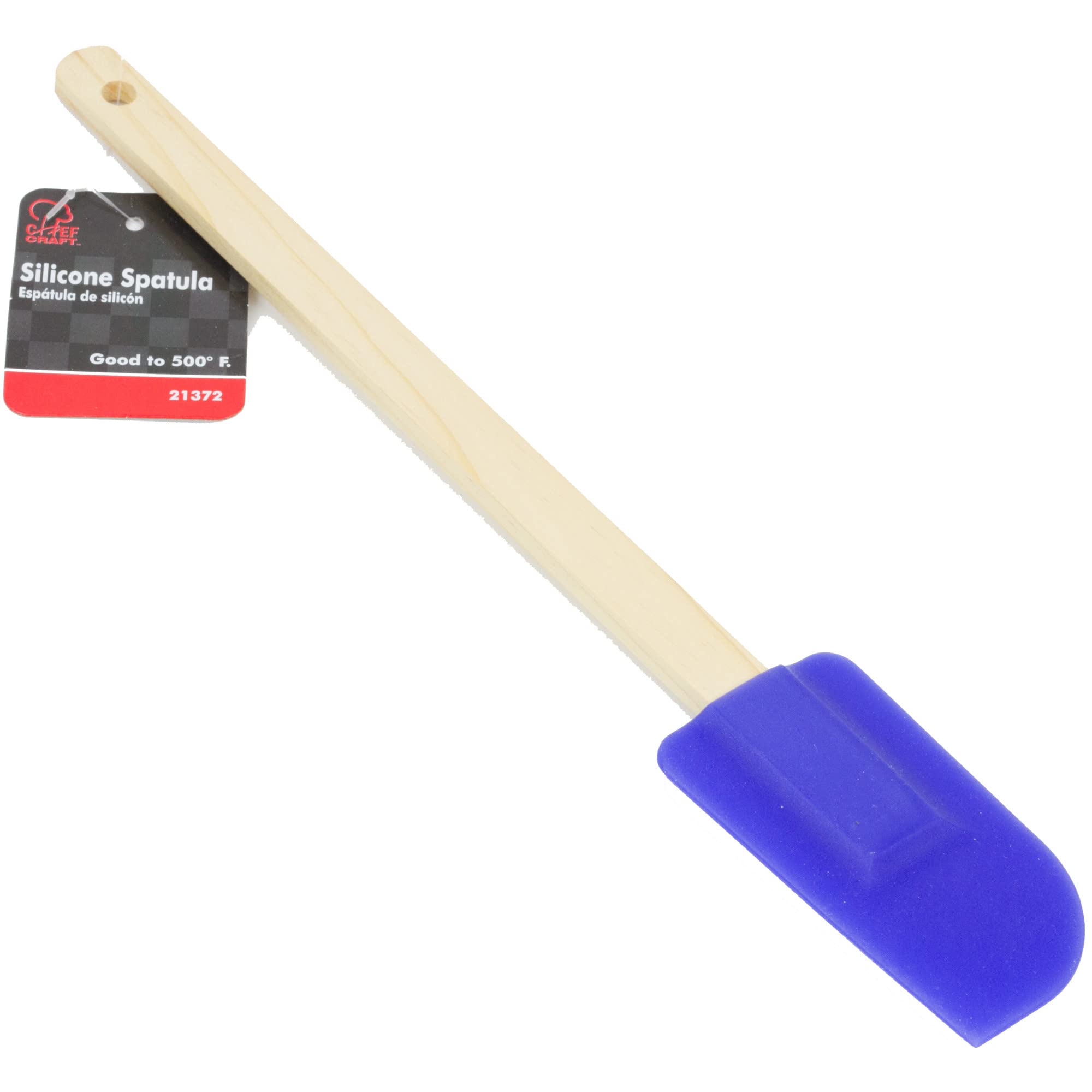 Chef Craft Select Wooden Handled Silicone Spatula, 12 inch, Color May Vary