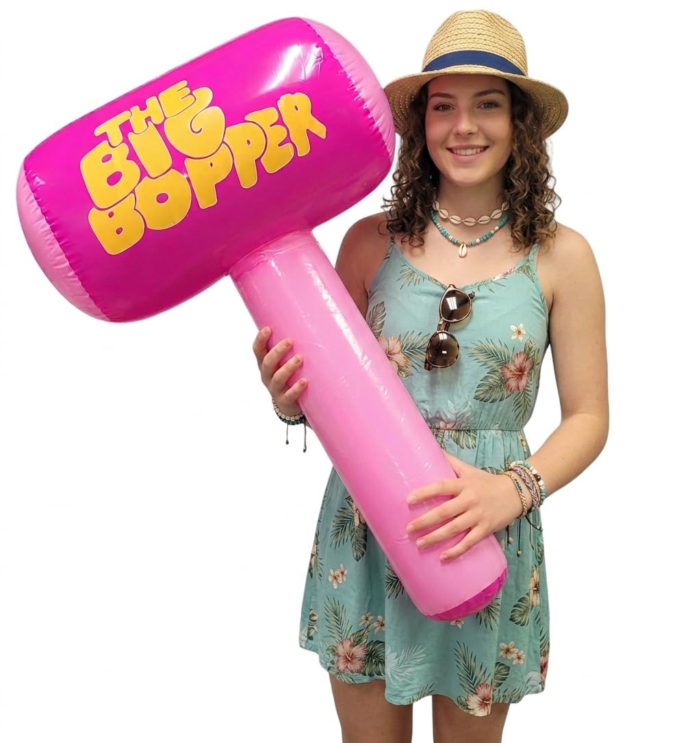 Pink Inflatable Big Bopper Hammer 38" L (1 Pack)