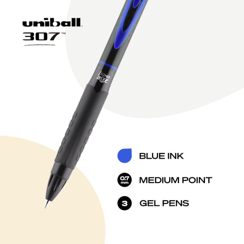 Uni-Ball 307 Retractable Gel Pen, Medium Point