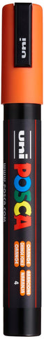 uni POSCA PC-5M Water-Based Paint Markers, Reversible Medium Tip (1.8-2.5mm), Orange