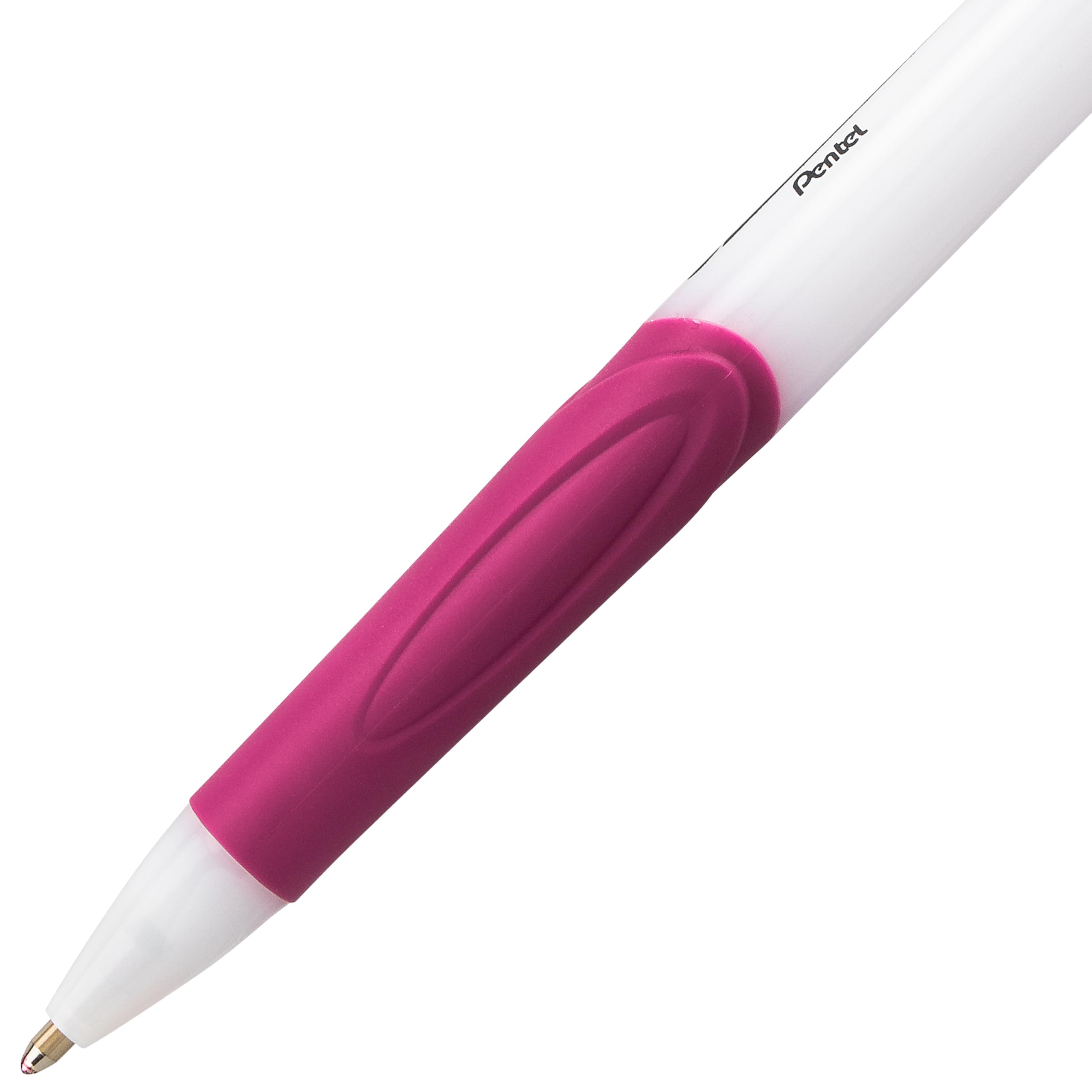 Pentel GlideWrite Ballpoint Pen with TechniFlo Ink, (1.0mm) Medium Line, Burgundy Ink, Box of 12 (BX910-BG)