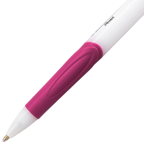 Pentel GlideWrite Ballpoint Pen with TechniFlo Ink, (1.0mm) Medium Line, Burgundy Ink, Box of 12 (BX910-BG)