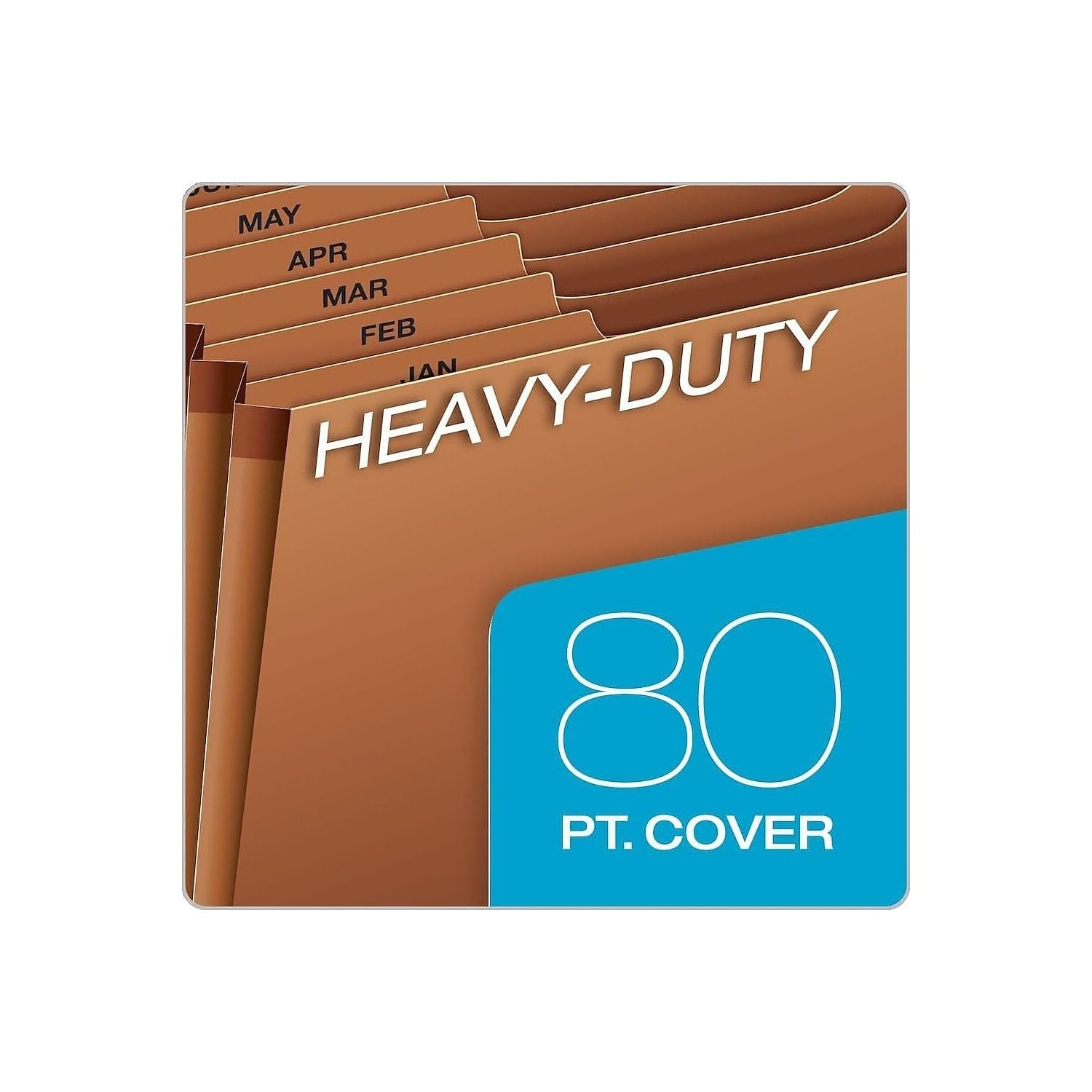 Globe Weis Globe-Weis/Pendaflex Heavy Duty 12-Pocket Expanding File, Monthly Index, Legal Size, Brown, (R219MHD)