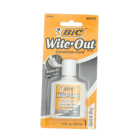 Correction Fluid, Quick Dry, 20ml, White [Set of 4]
