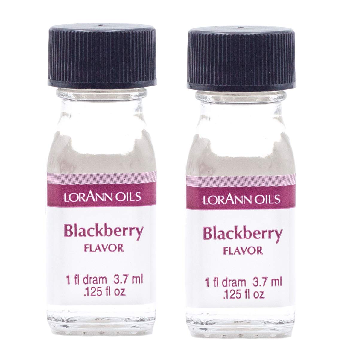 LorAnn Oils Super Strength Flavoring - Used For Candy Making, Flavoring, Baking, Hard Candy, & Flavor Oils - Bold, Natural Flavors 4X Stronger Than Extracts - Blackberry, Pack of 2, 0.125 fl oz