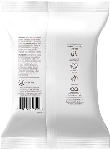 Burt's Bees Baby Face & Hand Cloths, Unscented Cleansing Wipes - 30 Wipes (Packaging May Vary)