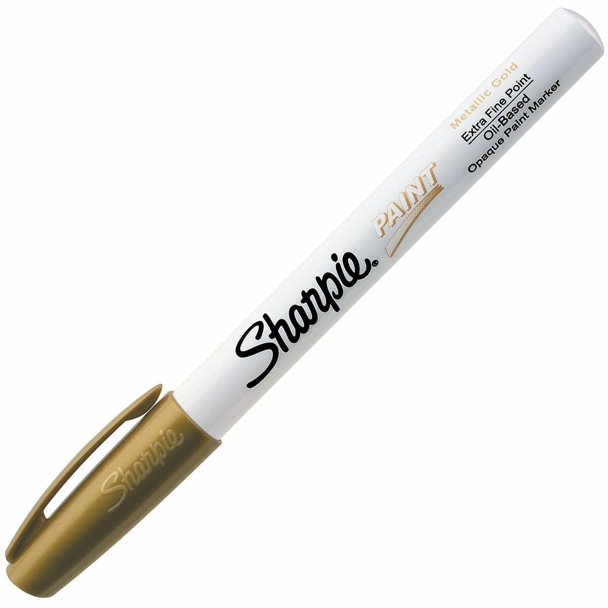Sharpie® Paint Markers, Extra Fine Point, Metallic Gold Ink