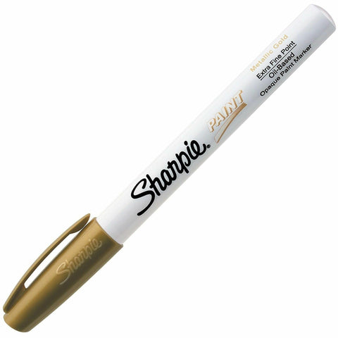 Sharpie® Paint Markers, Extra Fine Point, Metallic Gold Ink