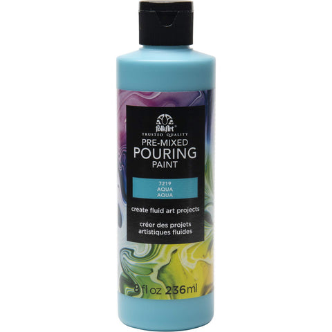 FolkArt Pre-Mixed Acrylic Pouring Paint, 8 oz, Aqua