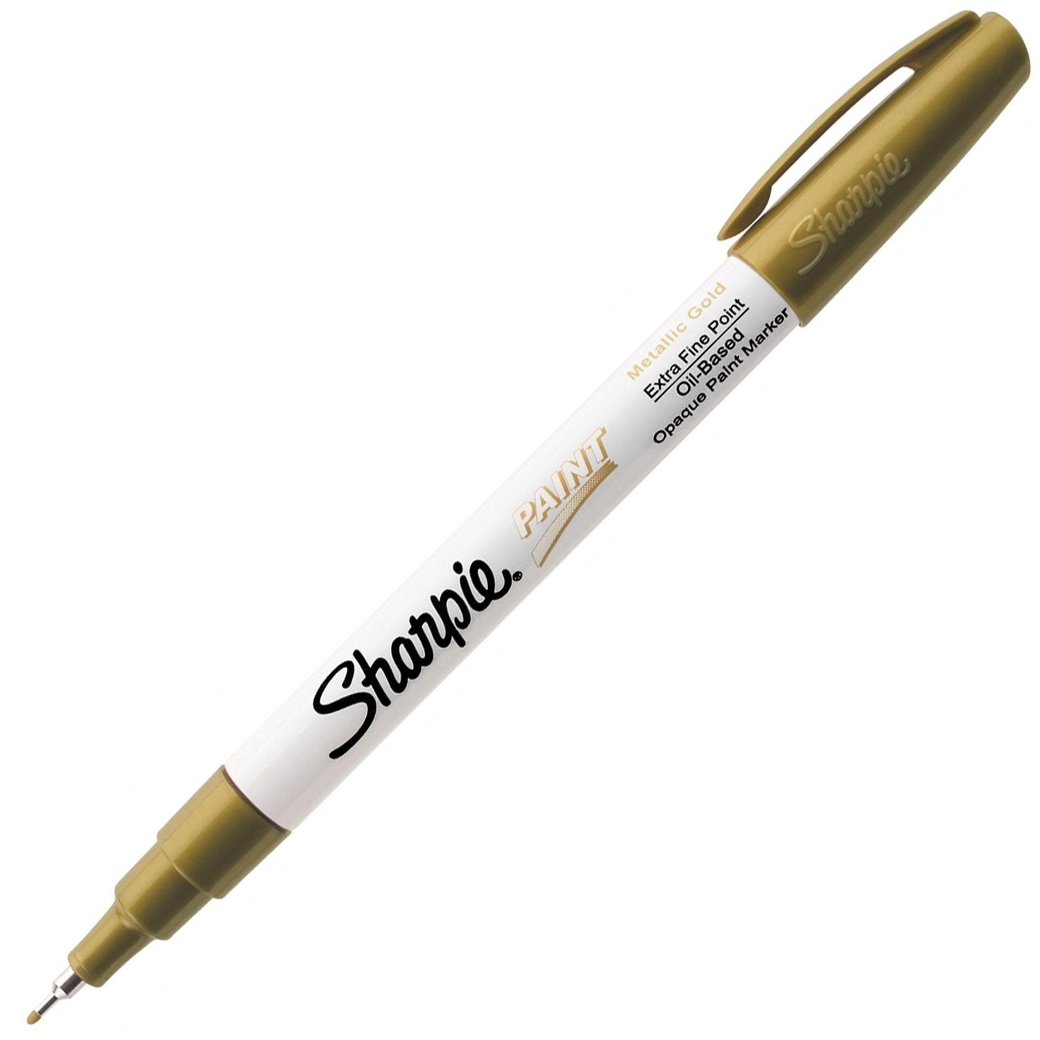 Sharpie Oil-Based Paint Marker, Extra Fine Point, Gold, 1 Count - Great for Rock Painting (35532)