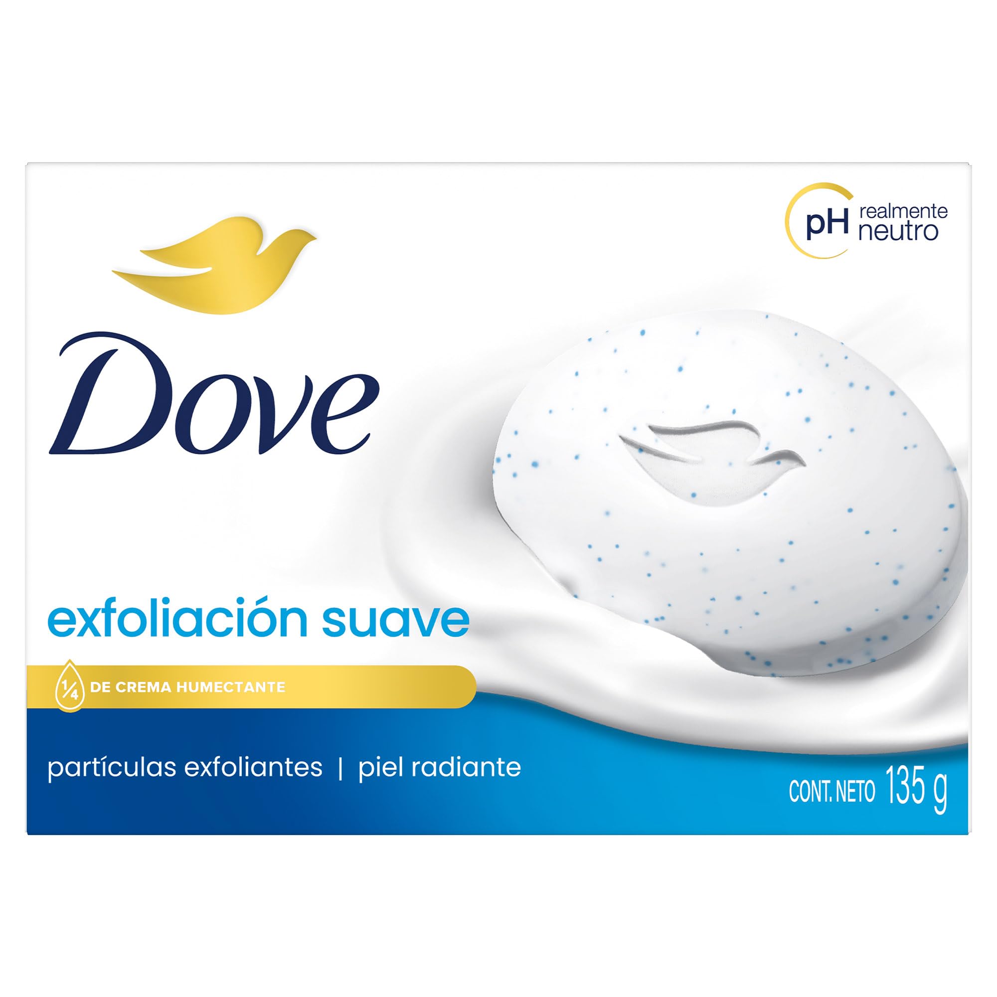 Dove Soap Exfoliacion Suave 4.75 Oz/ 135g (Gentle Exfoliating), 4.75 Fl Oz