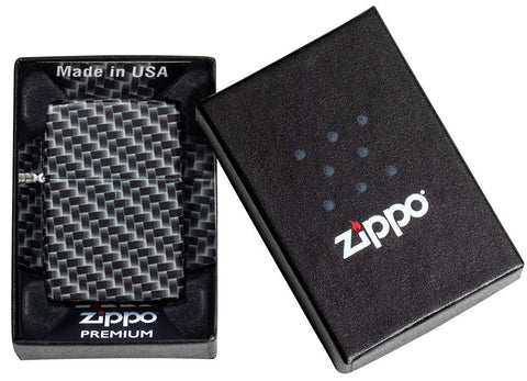 Zippo Carbon Fiber Design 540 Color Pocket Lighter, Black, One Size