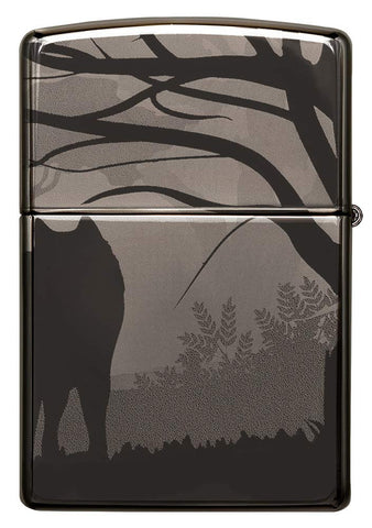 Zippo Howling Wolves 360° Design Black Ice Pocket Lighter