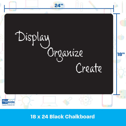 Flipside Chalk Board, Black, 18" x 24",10204