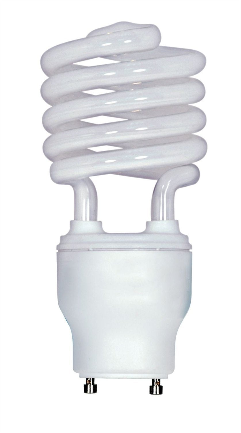 SATCO S8206 23 Watt; Mini Spiral Compact Fluorescent; 2700K; 82 CRI; GU24 Base; 120 Volt (2 CFL Light Bulbs)