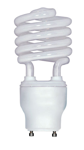 SATCO S8206 23 Watt; Mini Spiral Compact Fluorescent; 2700K; 82 CRI; GU24 Base; 120 Volt (2 CFL Light Bulbs)
