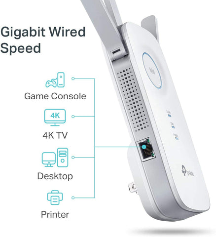 TP-Link AC1750 WiFi Extender (RE450), PCMag Editor's Choice, Up to 1750Mbps, Dual Band WiFi Repeater, Internet Booster, Extend WiFi Range Further