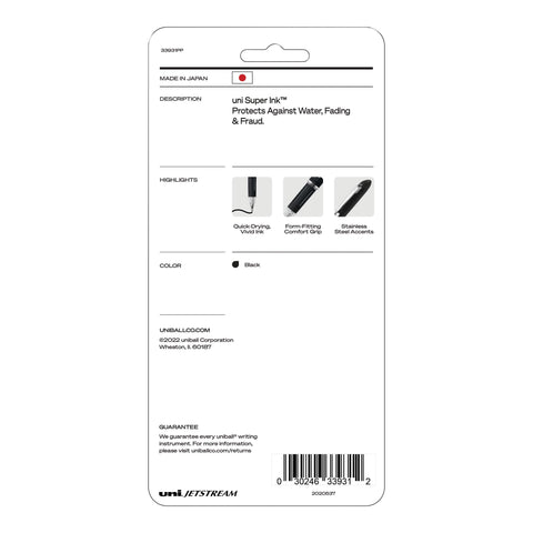 uniball Jetstream Ballpoint Pens, Medium Point (1.0mm), Black, 4 Pack