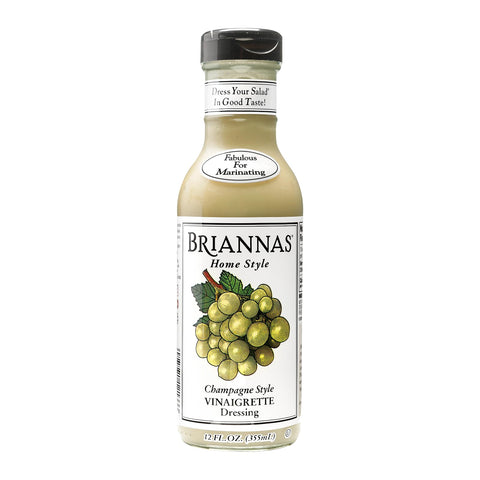 BRIANNAS - Home Style Champagne Vinaigrette Dressing – Fine Salad Dressing made with Premium Ingredients - Gluten Free & Kosher Dressing - 12 oz. Bottle