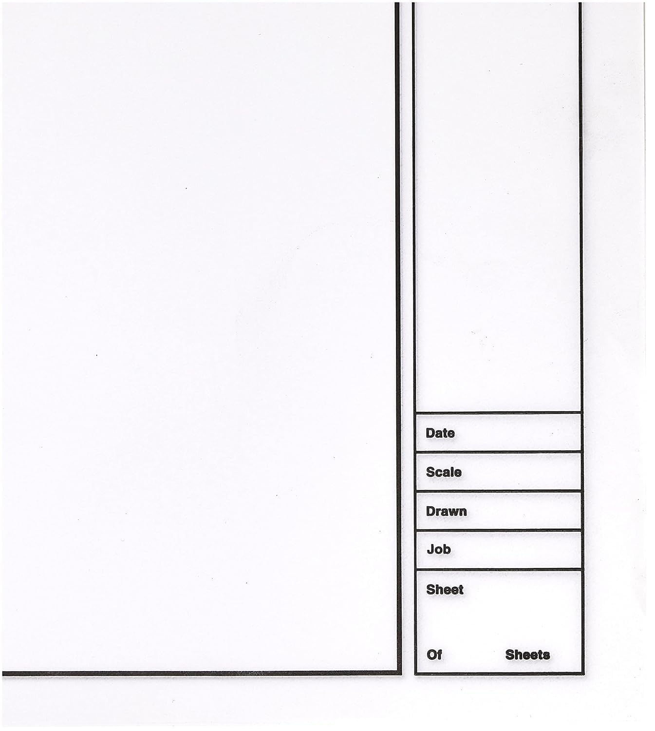 Clearprint 24" x 36" 1000H Design Vellum Sheets with Architect Title Block, 16 lb., 100% Cotton, 10 Sheets Per Pack, 1 Each