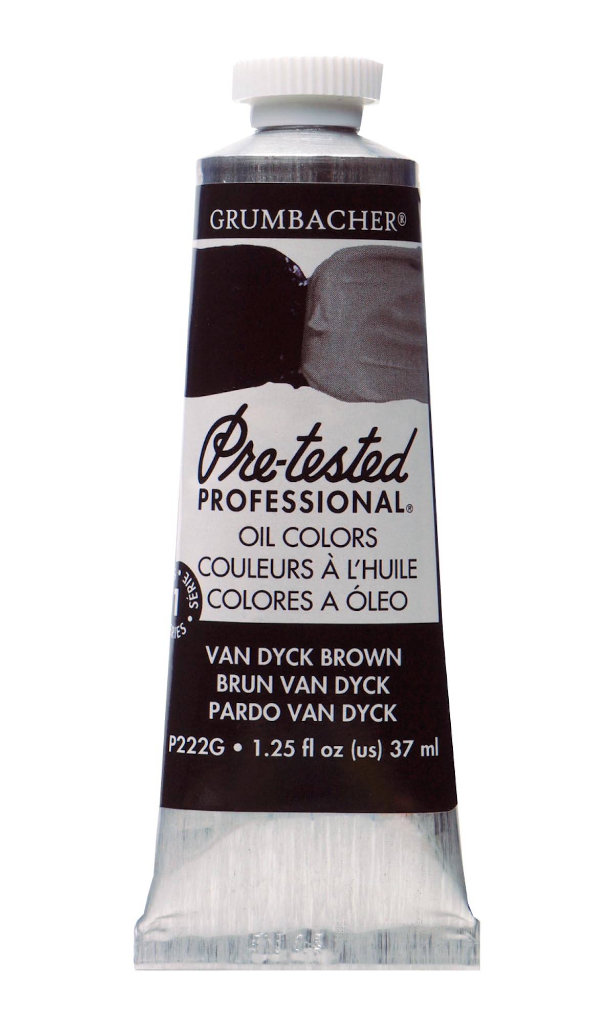 Grumbacher Pre-Tested Oil Paint, 37ml/1.25 Ounce, Van Dyck Brown (P222G)