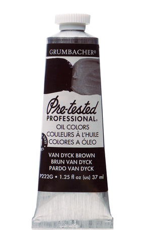 Grumbacher Pre-Tested Oil Paint, 37ml/1.25 Ounce, Van Dyck Brown (P222G)