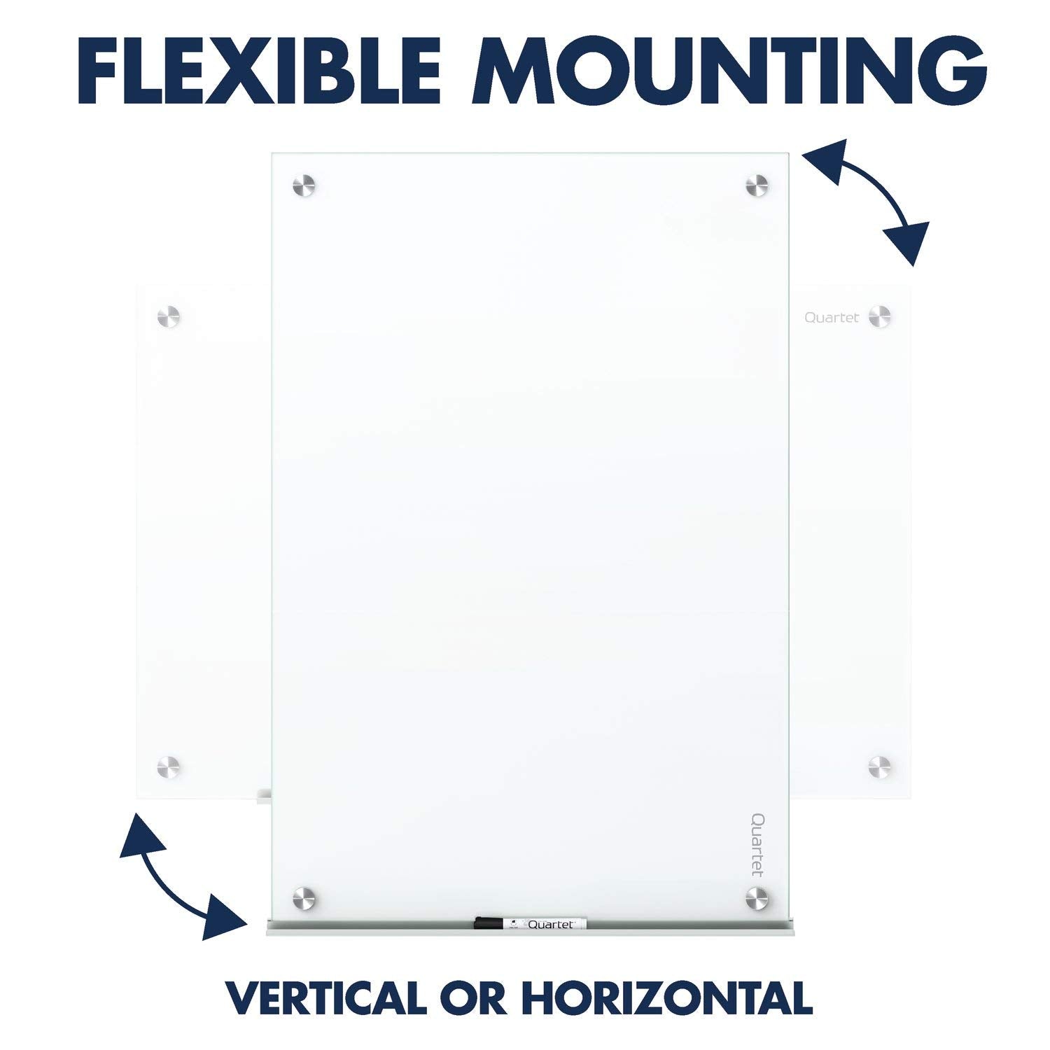 Quartet Dry Erase Board, Magnetic Whiteboard 6' x 4', Glass Board for Wall, Infinity, Brilliance White (G27248W)