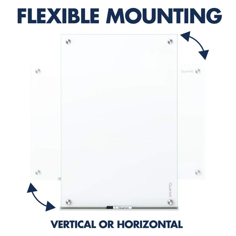 Quartet Dry Erase Board, Magnetic Whiteboard 6' x 4', Glass Board for Wall, Infinity, Brilliance White (G27248W)