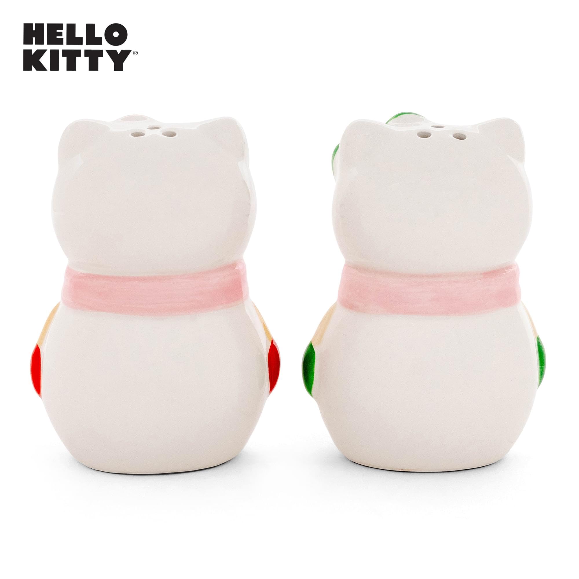 Silver Buffalo Sanrio Hello Kitty Snowman Ceramic Salt and Pepper Shaker Set, 5” x 2” x 3.5”