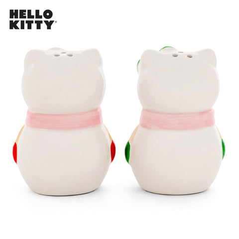 Silver Buffalo Sanrio Hello Kitty Snowman Ceramic Salt and Pepper Shaker Set, 5” x 2” x 3.5”