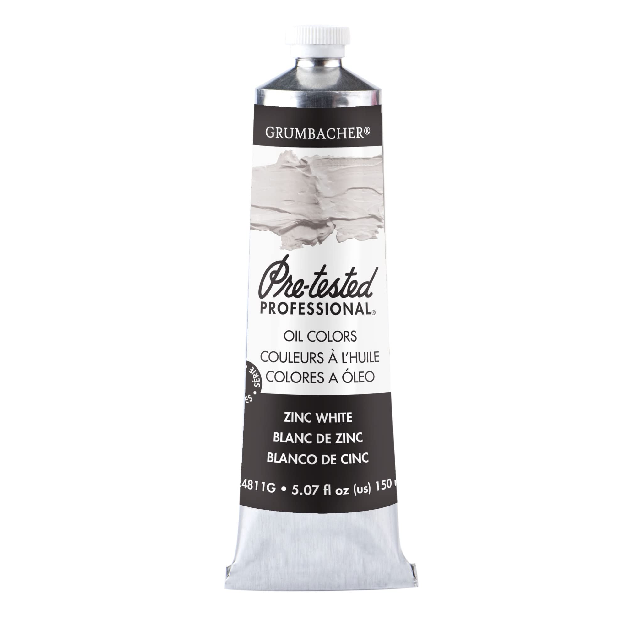 Grumbacher Pre-Tested Oil Paint, 150ml/5.07 Ounce, Zinc White (P24811G)