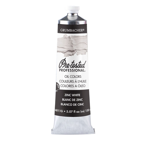 Grumbacher Pre-Tested Oil Paint, 150ml/5.07 Ounce, Zinc White (P24811G)