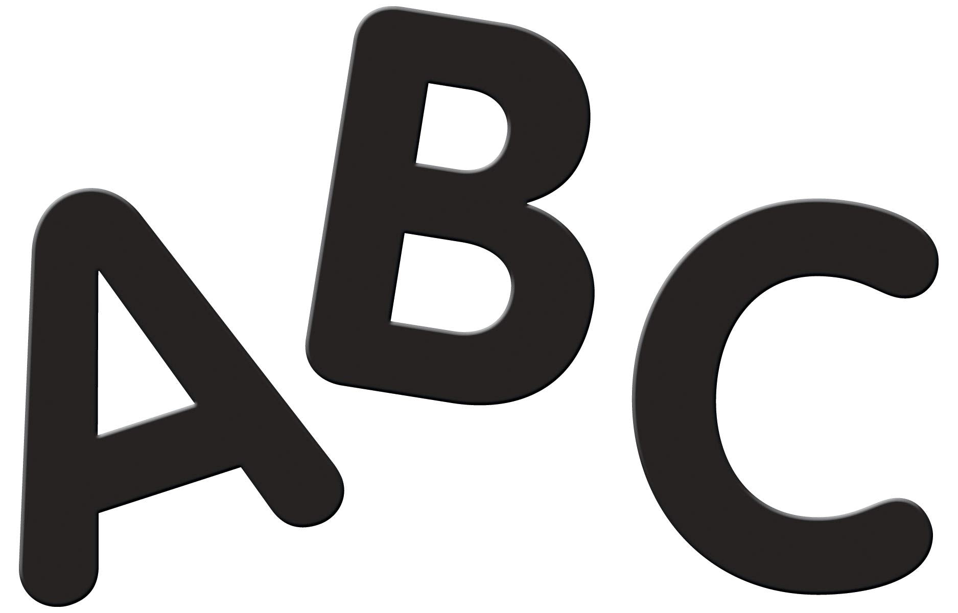 Pacon® PAC51620 Self-Adhesive Letters - Removable, Repositionable, Reusable, 4", Black, 78 Pieces