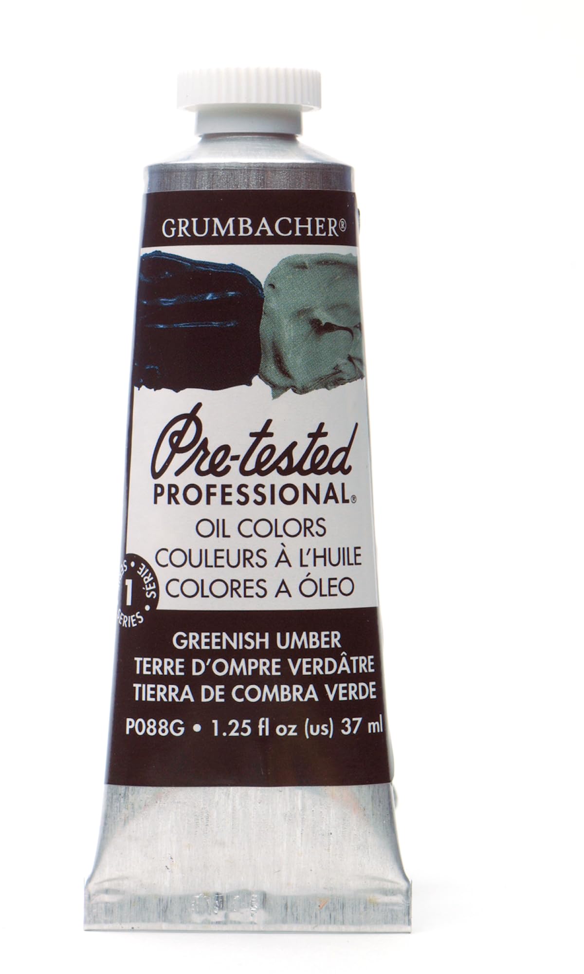 Grumbacher Pre-Tested Oil Paint, 37ml/1.25 Ounce, Greenish Umber (P088G)