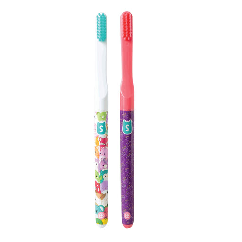 Brush Buddies Squishmallows Assorted Manual Toothbrushes, Soft Toothbrushes, Toothbrushes for Kids and Adults, 2PK