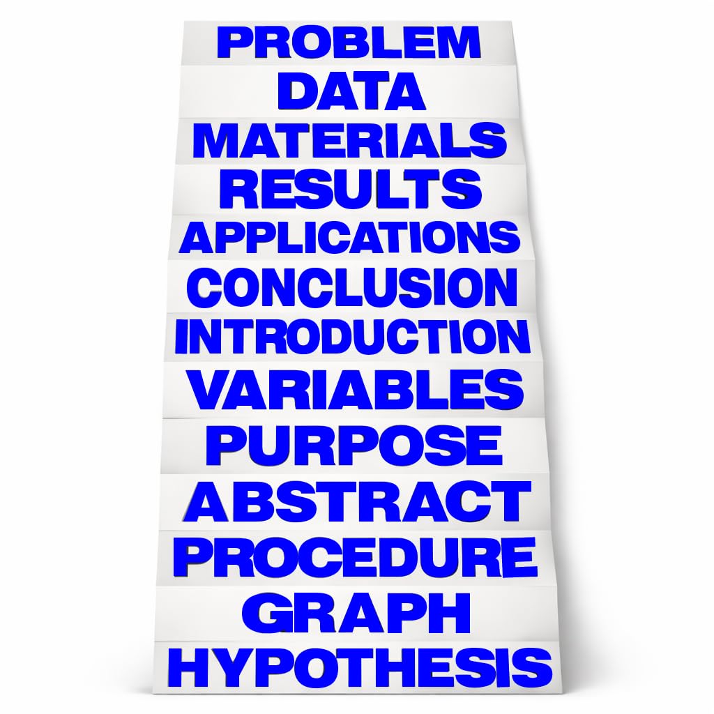 Flipside Products Blue Science Fair Titles, Display Board Titles, Projects, School, Kids, Classroom, Pack of 24