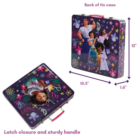 Innovative Designs Disney Encanto Deluxe Activity Set for Kids with Carrying Tin, Coloring Sheets, Stickers, & Art Supplies, 500+ Pieces