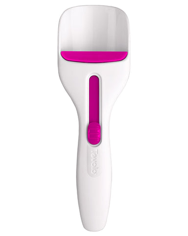 Tovolo Cupcake Scoop Batter Dispenser for Cupcakes Muffins Pancakes and Cookie Dough, Easy to Clean Batter Scoop Slide Dispenses Quicker for Even Size Baked Goods Kitchen Gadget, Fuchsia