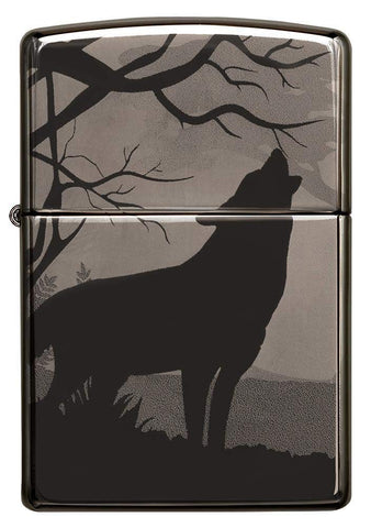 Zippo Howling Wolves 360° Design Black Ice Pocket Lighter