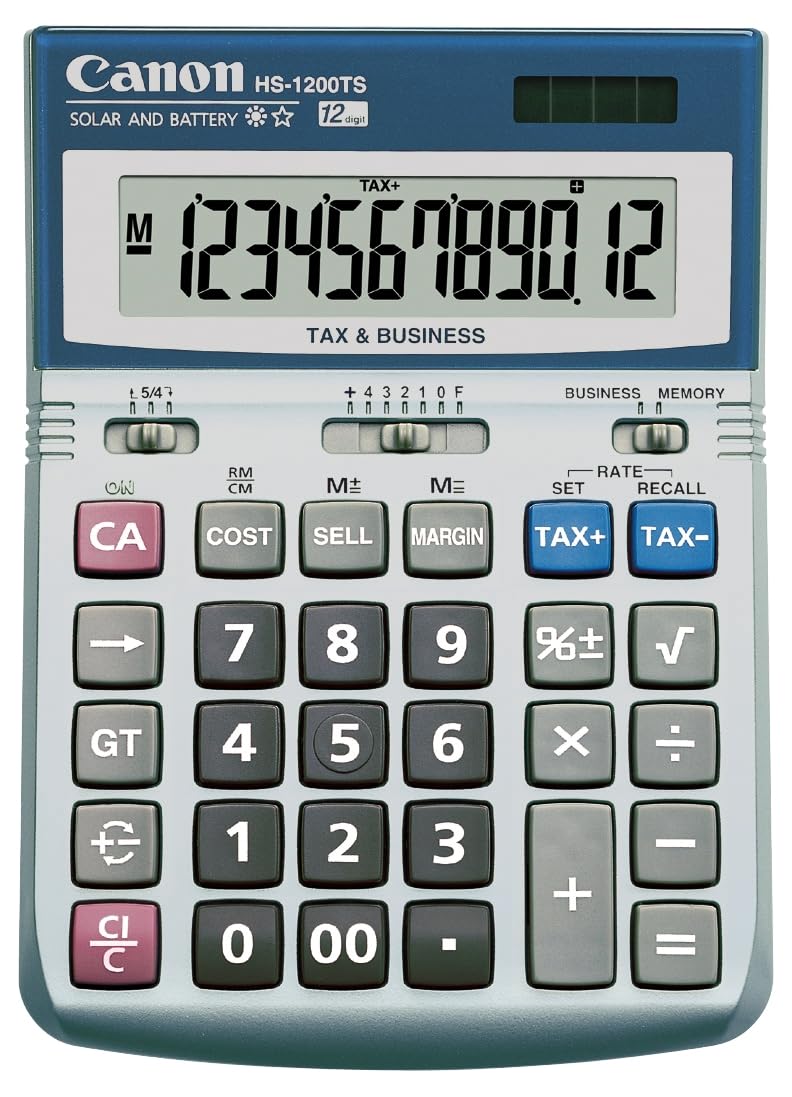 Canon Office Products HS-1200TS Business Calculator, Black, 4 7/8 x 6 7/8