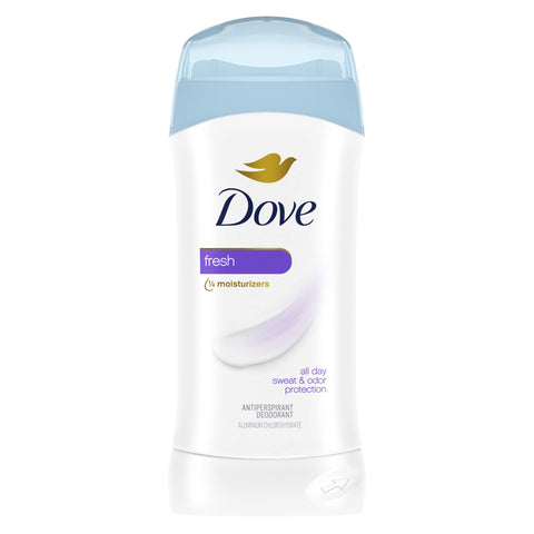 Dove Invisible Solid Antiperspirant Deodorant Stick Fresh for Women, For 48H Underarm Sweat & Odor Protection 2.6 oz