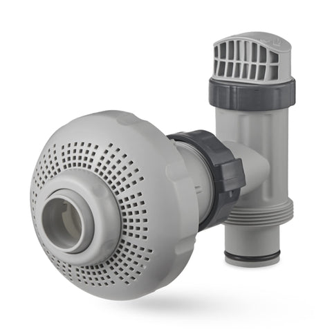 Intex 26005E Above Ground Swimming Pool Inlet Air Water Jet Part Kit with Plunger Valve, Strainer Connector, Jet Nozzle, Strainer Grid & More