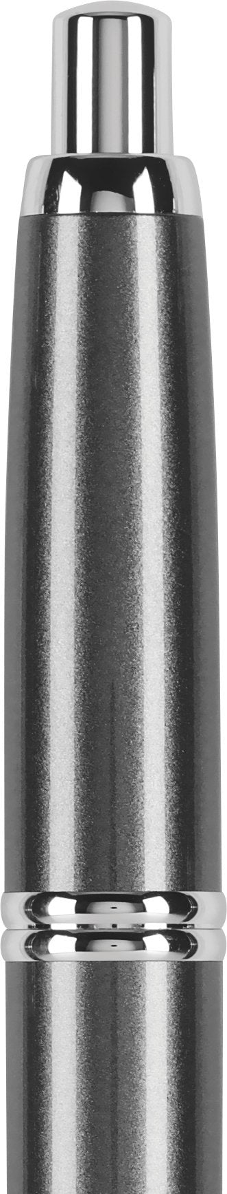 PILOT Vanishing Point Collection Refillable & Retractable Fountain Pen, Gun Metal Gray Barrel with Rhodium Accents, Blue Ink, Medium Nib (60533)