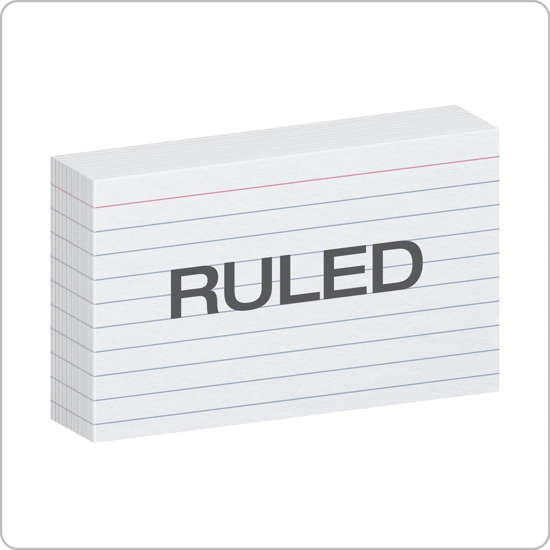 Oxford Ruled Index Cards, 3" x 5", White, 100 Per Pack (40136)