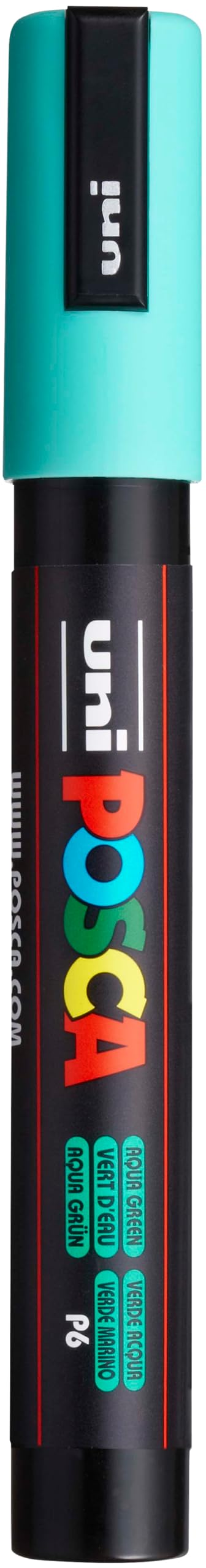 uni POSCA PC-5M Water-Based Paint Markers, Reversible Medium Tip (1.8-2.5mm), Aqua Green