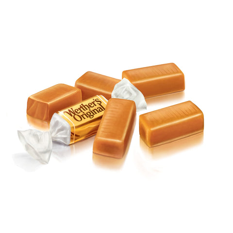 Werther's Original Chewy Caramel Candy, 2.4 Oz Bags (Pack of 12)