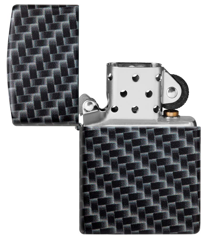 Zippo Carbon Fiber Design 540 Color Pocket Lighter, Black, One Size