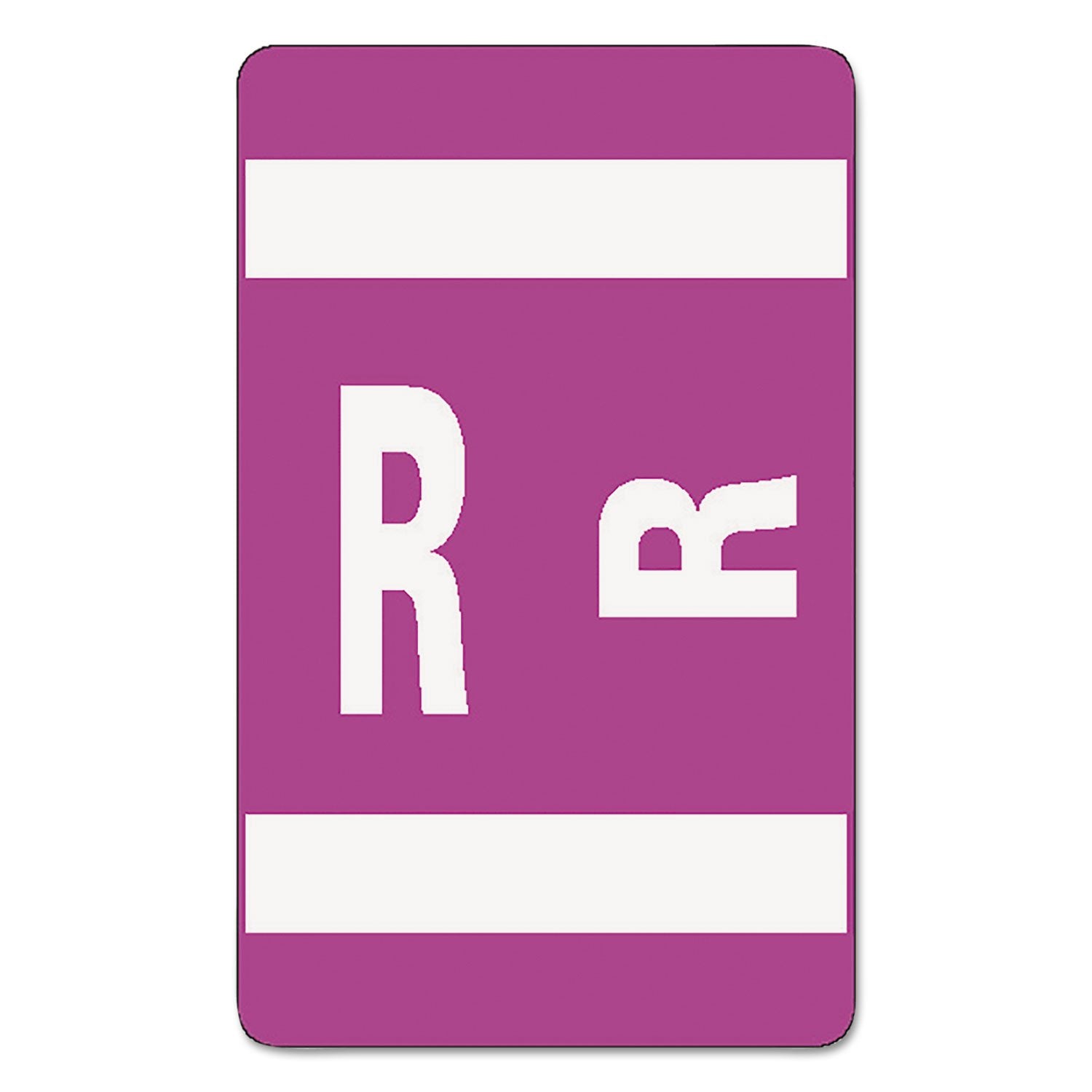Smead AlphaZ ACCS Color-Coded Alphabetic Label, R, Purple, 100 Labels per Pack (67188)