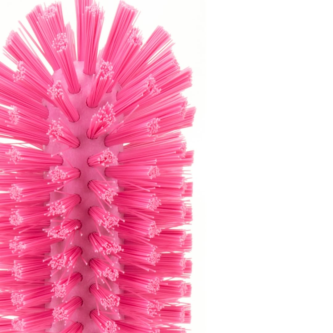 SPARTA Plastic Multi-Purpose Valve Brush, Pipe Brush, Round Brush with Polyester Bristles, Color Coded for Commercial Cleaning, Kitchen, Restaurant, Bathroom, 5.9 X 3 X 5.9 Inches, Pink
